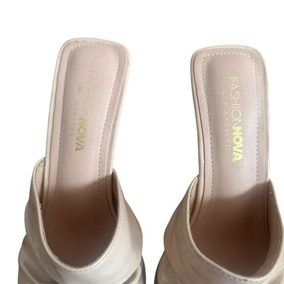 Fashion Nova Amala Patent Cinched Toe Slip On Heels Size 8.5 - Picture 8 of 16